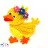 Chick set 2 crochet applique pattern