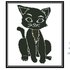 Cross stitch cat,black pattern