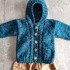 Strickanleitung Baby Kapuzenjacke mit Zopfmuster Größe 74/80!