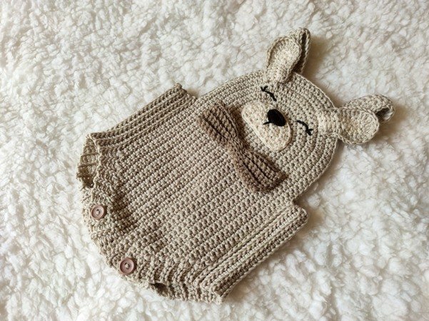 Crochet PATTERN - Baby Romper (sizes 0-3 and 6-12 months) (English only)