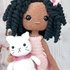 Crochet pattern doll Amigurumi doll Layla and Cat English,Français,Español