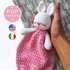 Lovey Crochet Pattern Security Blanket Sleepy Bunny, Comforter Amigurumi