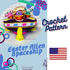 Easter Alien Spaceship Crochet Pattern. Easter Crochet Pattern. UFO Crochet