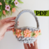 Crochet basket pattern, Easter basket beginner crochet pattern