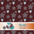 Digital Papier nahtlos Motiv Fuchs Sterne Scrapbooking Wallpaper brown