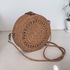 Crochet round bag with raffia yarn