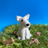 Crochet Pattern white shepherd sitting dog crochet amigurumi