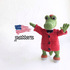 Crochet Crocodile stuffed doll EASY Amigurumi Crochet Pattern (PDF file).