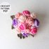 Crochet pattern Roses brooch