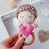 Angel with Heart Baby Rattle - Crochet Pattern