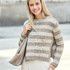 Strickanleitung: Pulli mit Streifen in Camel und Creme