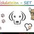 Stickdateien-SET "Stickerei MIX - Hunde" (4x Stickmotive)