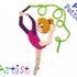 Gymnastic 2 crochet pattern applique