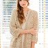 Strickanleitung: Verschlusslose Damenjacke mit Ajour-Rautenmuster in Sand