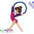 Gymnastic 5 crochet pattern applique