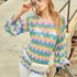 Strickanleitung: Modischer Pulli mit Wellenmuster in Pastell