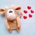 268 Crochet Pattern - Cow Bull Ox Brouch Brooch, aplique, decor, pin, deer