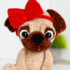 Anabelle the pug Crochet Pattern Amigurumi stuffed toy (French Bulldog)