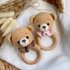 Crochet pattern Baby rattle bear with a collar PDF