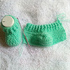 Crochet baby booties worked flat