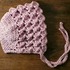 Crochet Lacy Baby Bonnet Pattern