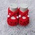 Crochet Criss-cross Strap watermelon baby girl shoes worked flat