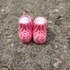 Unique crochet baby booties worked in rows