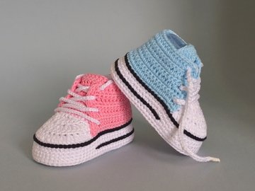 Crochet converse baby outlet shoes