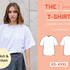 Sewing pattern oversized basic jersey t-shirt, oversized XS-XXXL easy