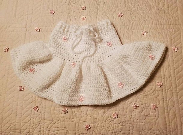Crochet PATTERN Ruffle Romper sizes 0-6 and 6-12 Months english Only 