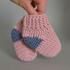 Cute socks for baby 0-3 months, crochet pattern for beginners