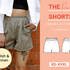 Sewing pattern summer shorts with pockets XS-XXXL easy pants