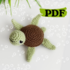 Crochet turtle pattern, No SEW sea turtle amigurumi pattern