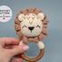 Amigurumi crochet pattern, lion rattle toy, zodiac leo gift, baby teether