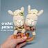 Crochet pattern llama baby rattle, alpaca teether toy, amigurumi pattern