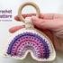 Rainbow baby rattle crochet pattern, crochet baby rattle pattern, DIY gift