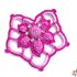 Crochet pattern freeform ornament flower