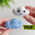 Crochet cloud pattern, baby mobile easy crochet pattern