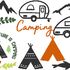 Camping  - Silhouette - Stickdatei - Tipi - Wohnanhänger - Zelt - Boho