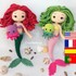 Crochet mermaid pattern doll and jellyfish pattern amigurumi doll princess