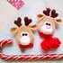 275 Crochet Pattern - Reindeer head Brouch, aplique, decor - Amigurumi PDF