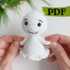 Halloween ghost easy crochet pattern, amigurumi ghost halloween decor