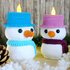 Tealight Holder - Snowman - Crochet Pattern