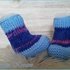 Strickanleitung Babyschuhe Babymixblau bis 4 Monate