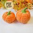 FREE Crochet Pumpkin pattern 2 size, Easy pumpkin PDF pattern, Handmade Plu