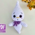 Crochet pattern Ghost doll, Halloween Amigurumi toy plush - fall decor