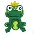 Frog with Crown crochet pattern applique