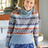 Jacquard-Pullover mit Rollkragen