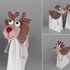 Gift bag amigurumi reindeer - simply from scraps of yarn