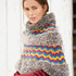 Fell-Poncho mit Fair-Isle